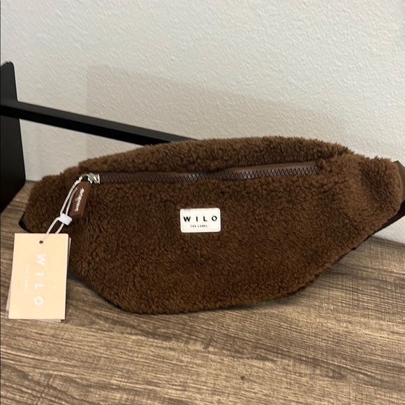 Wilo The Brand Handbags - Wilo The Brand Espresso Sherpa Crossbody Bag 🤎🤍